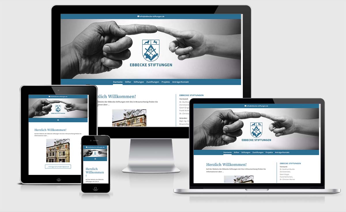 Website für die Ebbecke Stiftungen